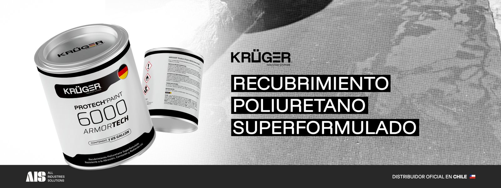 Krüger Protech Paint 6000 Armortech, recubrimiento poliuretano para protección industrial de alto desempeño